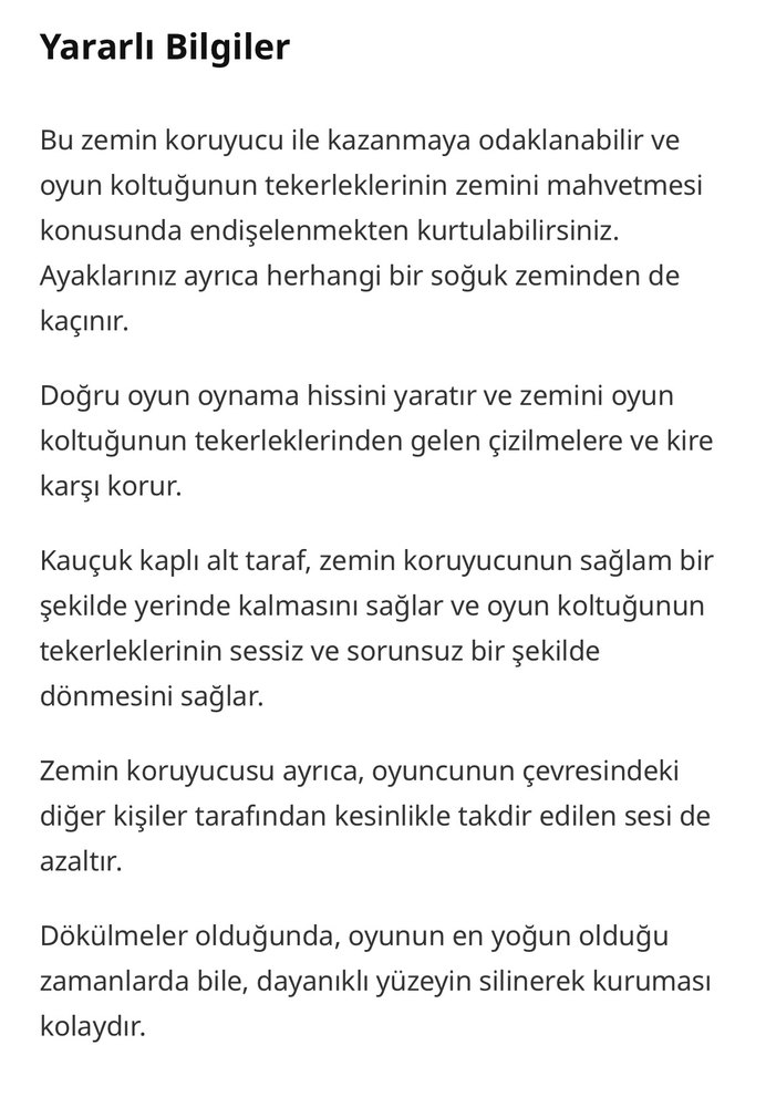 İkea Lanespelare zemin koruyucu halı - Görsel 5