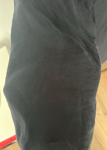 Düğmeli Siyah ince Kadın Gömlek - Görsel 4