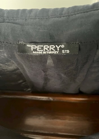 Düğmeli Siyah ince Kadın Gömlek - Görsel 5