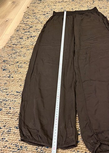 Kadın Salaş Kahverengi Şalvar Pantolon - Görsel 2