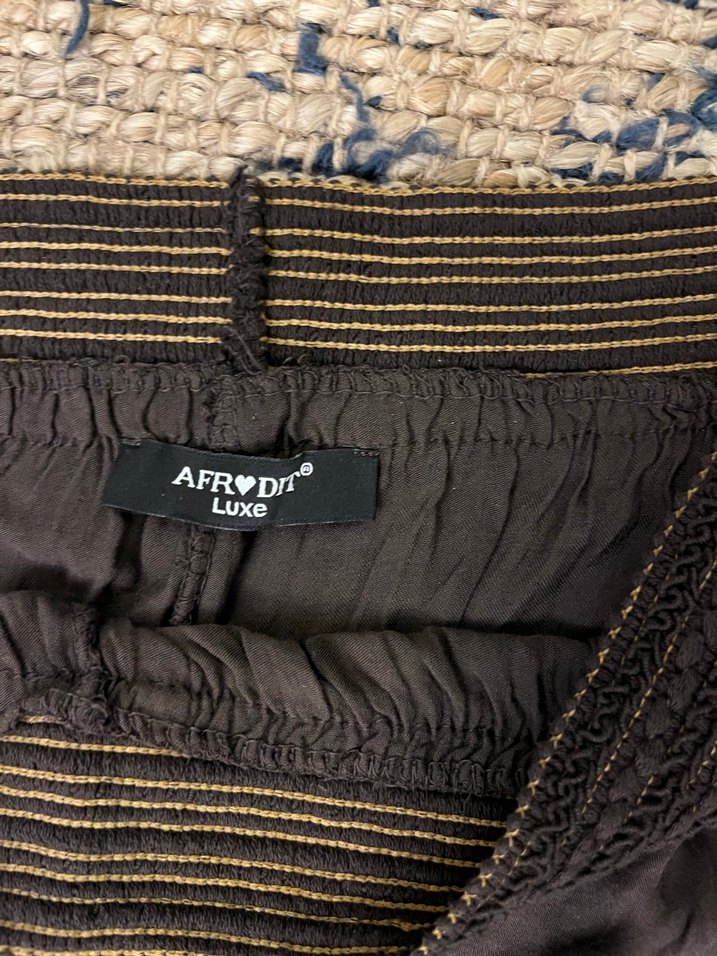 Kadın Salaş Kahverengi Şalvar Pantolon - Görsel 4