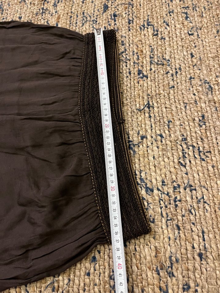 Kadın Salaş Kahverengi Şalvar Pantolon - Görsel 3