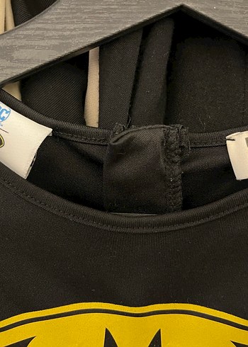 Siyah Batman Baskılı Çocuk Kostümü - Görsel 7