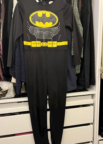 Siyah Batman Baskılı Çocuk Kostümü - Görsel 5
