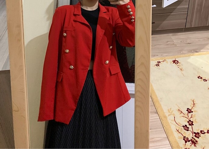 Diğer Kırmızı ceket blazer 36-38 s ve m bedene uygun