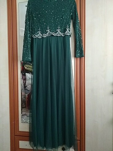 Ayşe melek tasarım zümrüt  abiye - Görsel 2