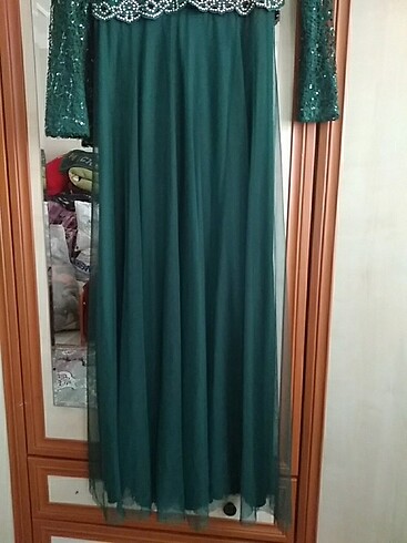 Ayşe melek tasarım zümrüt  abiye - Görsel 3