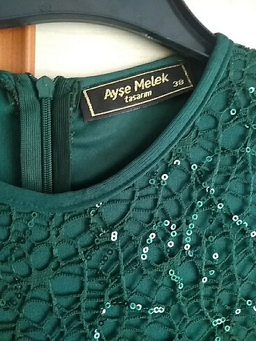 Ayşe melek tasarım zümrüt  abiye - Görsel 5