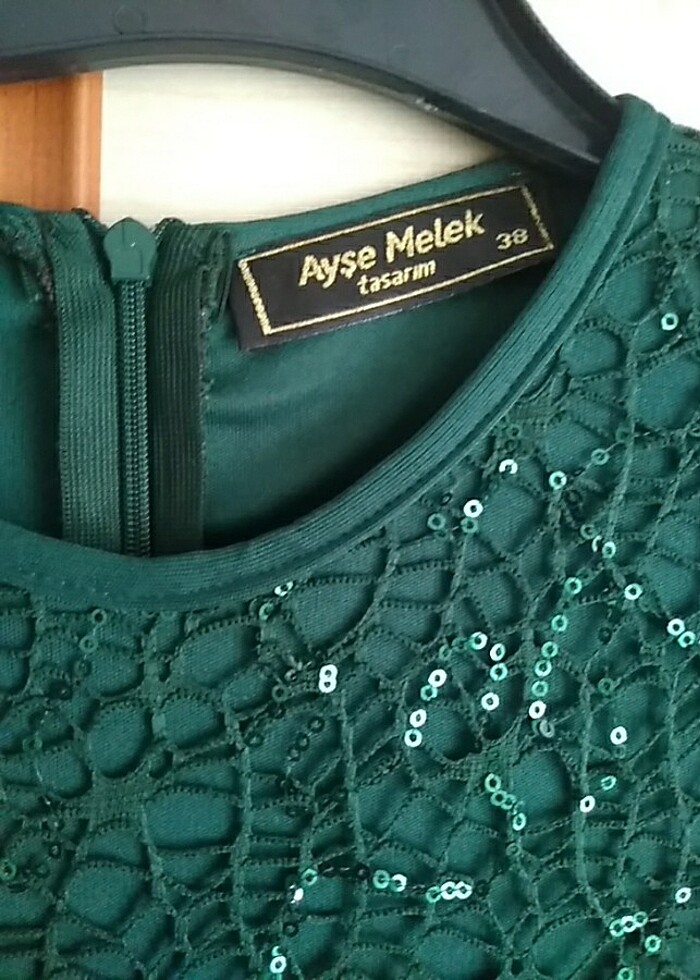 Ayşe melek tasarım zümrüt  abiye - Görsel 5