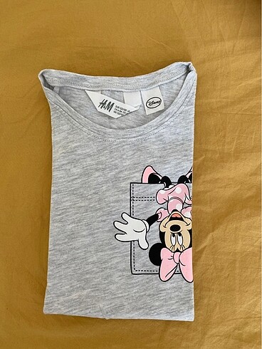 7 Yaş Beden gri Renk H&M kız 6/8 yaş kız çocuk tshirt