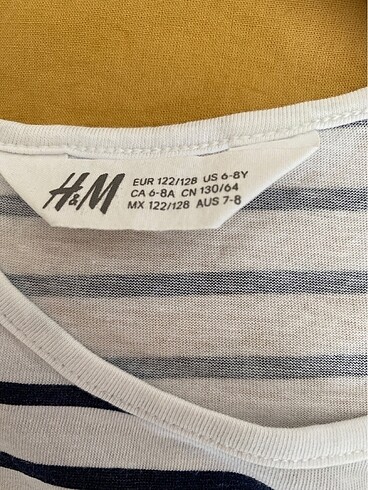 7 Yaş Beden H&M 6/8 yaş kız çocuk tshirt