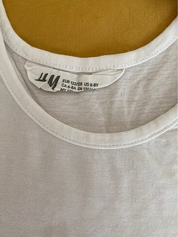 7 Yaş Beden H&M 6/8 yaş kız çocuk tshirt