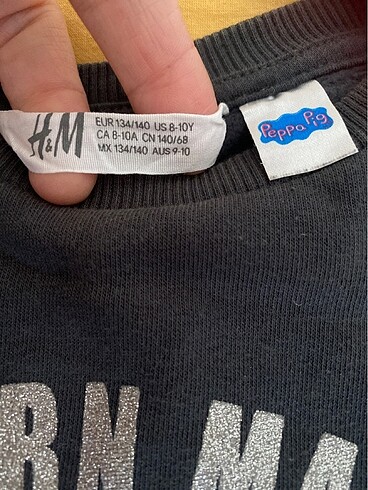 8 Yaş Beden gri Renk H&M kız çocuk sweetshirt