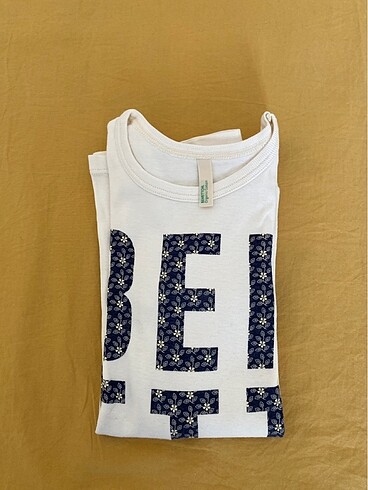 6 Yaş Beden beyaz Renk Benetton kız çocuk tshirt