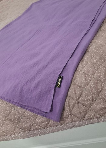 Mor/ Lila Parlak Kadın Şal - Görsel 2