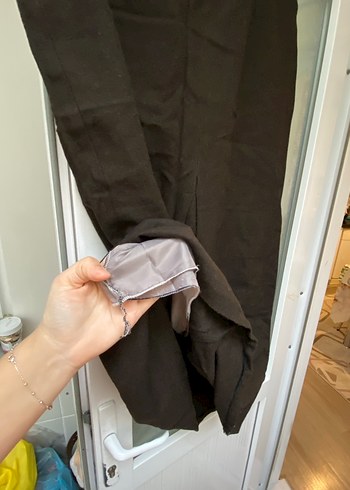 Kadın Kahverengi Midi Kumaş etek - Görsel 3