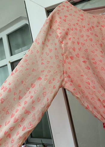 Pembe Uzun Hamile Tunik - Görsel 3