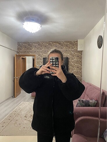 l Beden siyah Renk Manuka Siyah Peluş mont