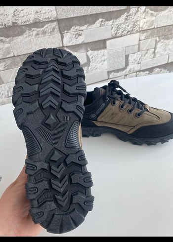 Kahverengi Kamuflaj Bağcıklı Unisex Outdoor Ayakkabı - Görsel 3