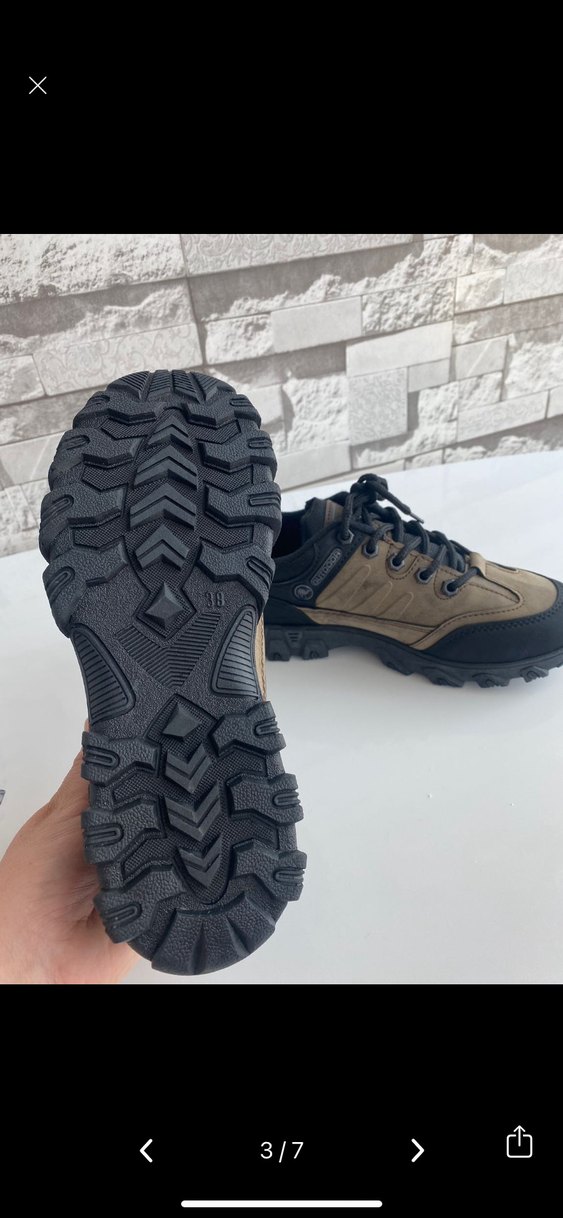 Kahverengi Kamuflaj Bağcıklı Unisex Outdoor Ayakkabı - Görsel 3