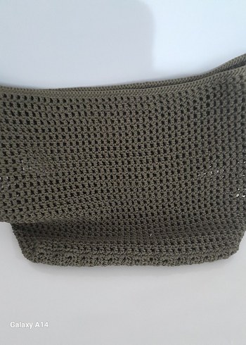 yesil Örgü Kol Çantası