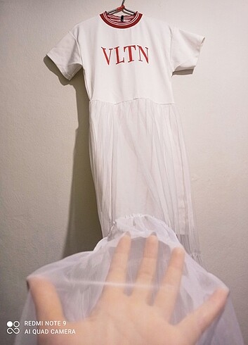VLTN beyaz elbise 