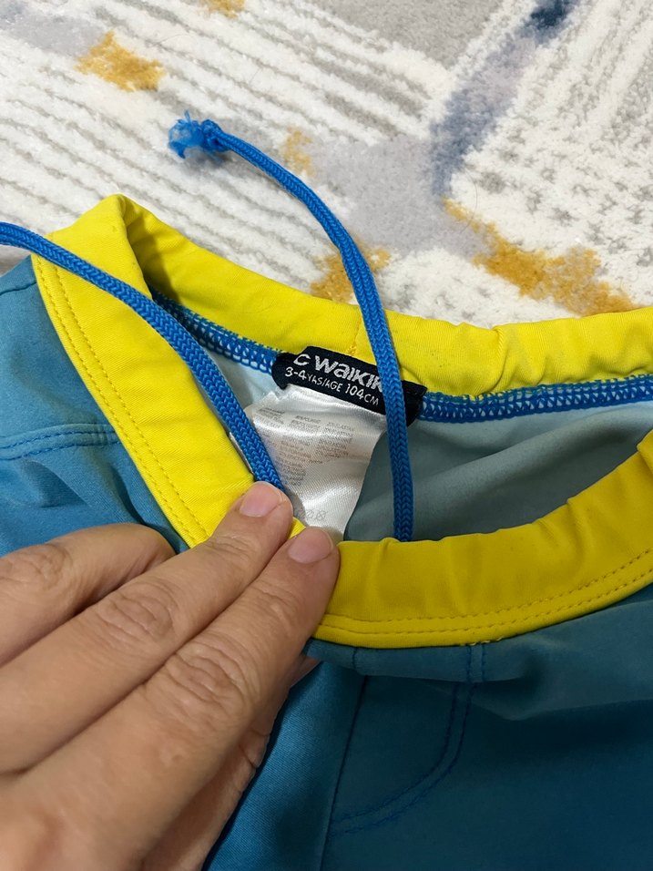 Erkek Çocuk Mavi Desenli Mayo Şortu - Görsel 2