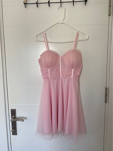 Pink Fashion Pileli Elbise