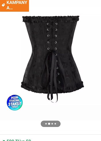Trendyol & Milla Siyah Gotik Straplez Fırfırlı Bustiyer