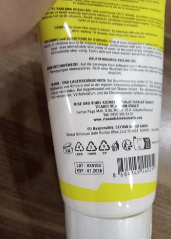  Beden RS Peeling Jel Yüz Temizleyici 150 ml