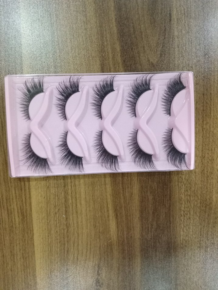 Pembe Kutuda 5 Çift Takma Kirpik - Görsel 3