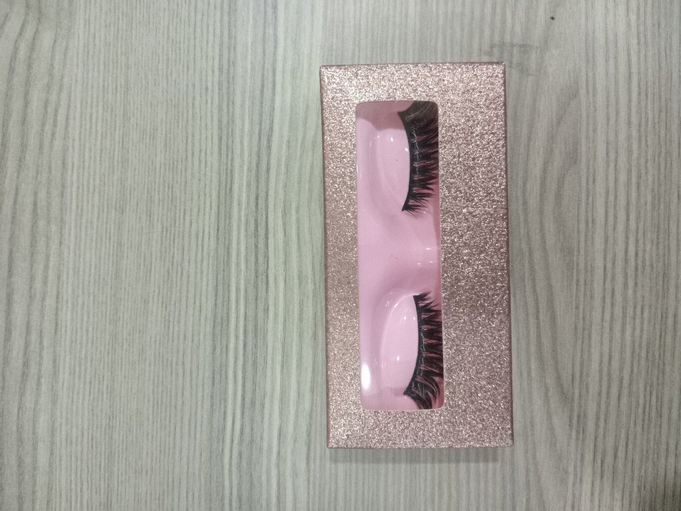 Renkli Pembe Takma Kirpik - Görsel 4