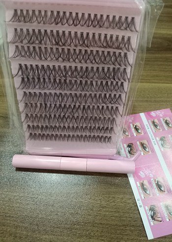 Diğer Pastel Pembe Takma Kirpik Seti