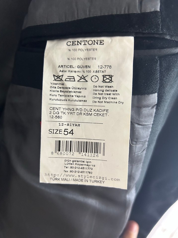 Centone Kadife Erkek Ceket #beğeni #beğen #takip - Görsel 4