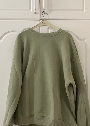 Kadın Yeşil Basic Uzun Kollu Sweatshirt