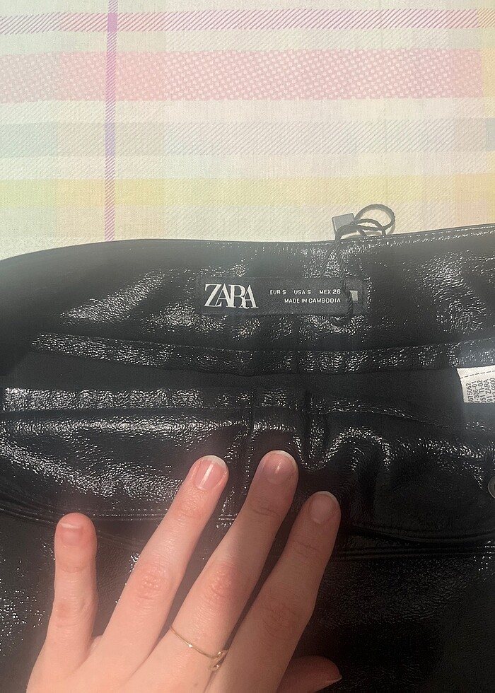 Deri zara şort etek - Görsel 3