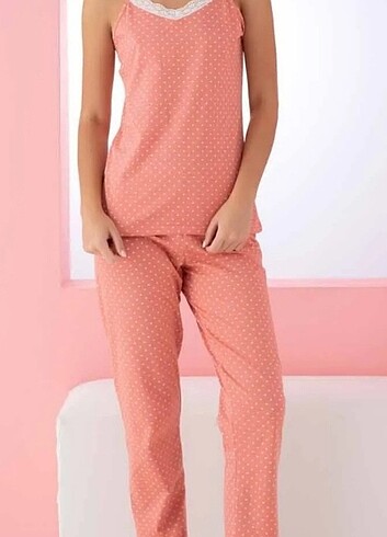 s Beden pembe Renk Kadın pijama takımı