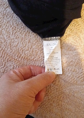 Siyah Payetli Hamile Tişörtü - Görsel 3