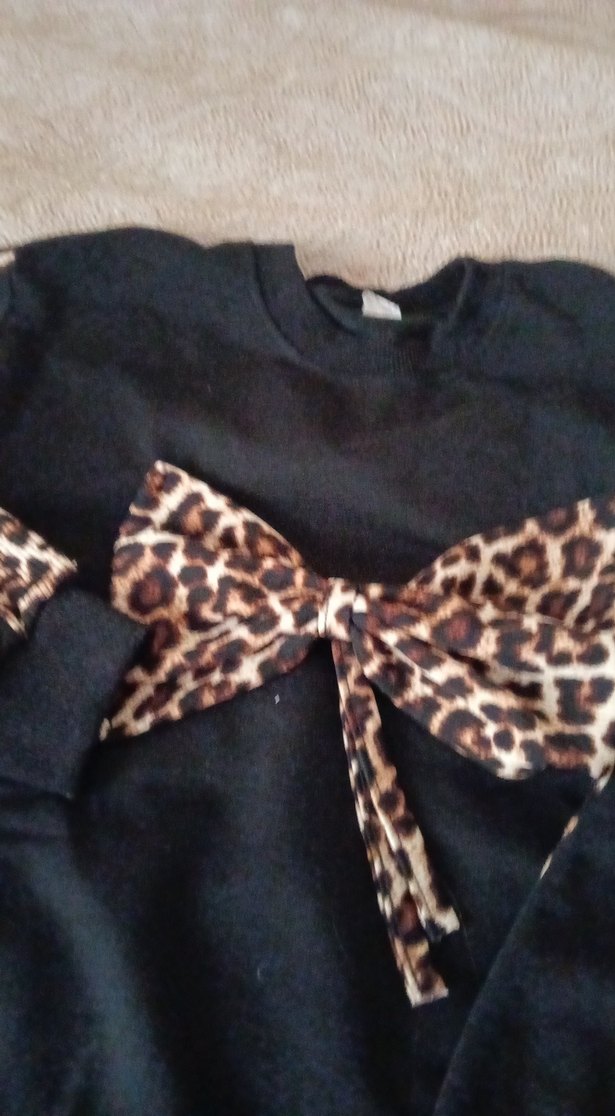 Leopar Desenli Siyah çocuk eşofman takımı - Görsel 2
