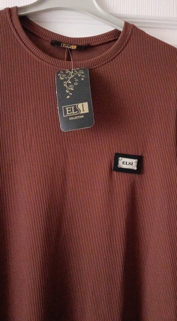 Kahverengi Salaş Uzun Elbise - Görsel 4