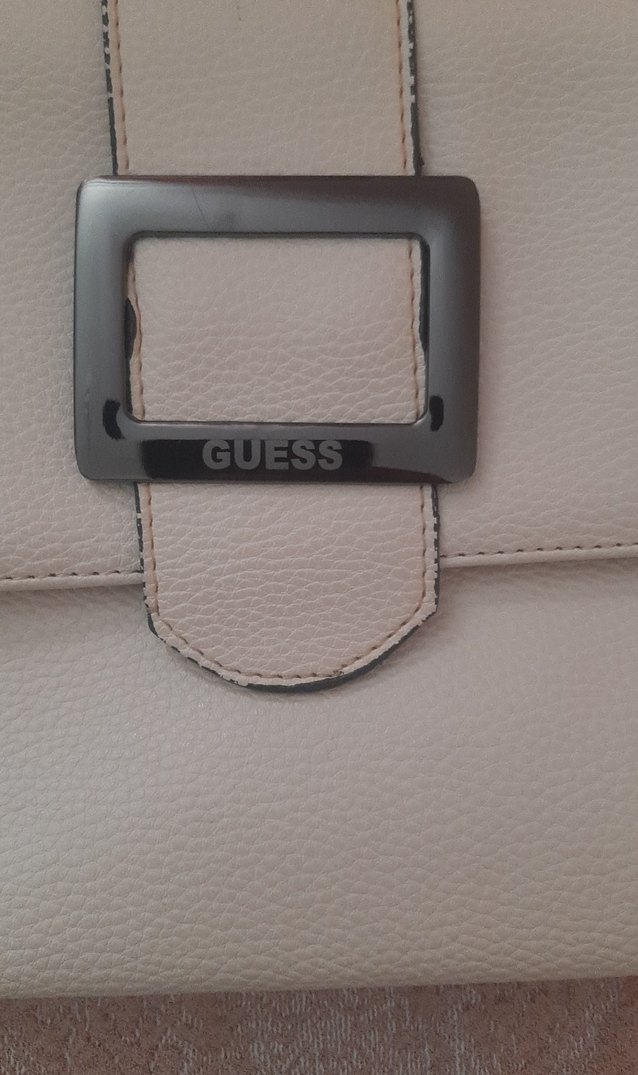 Gri Tokalı Beyaz Deri Kadın Çanta - Görsel 4