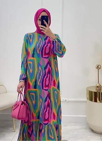 l Beden pembe Renk Elbise
