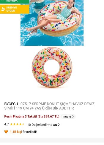 DONUT DENİZ HAVUZ ŞİŞME SİMİT - Görsel 5