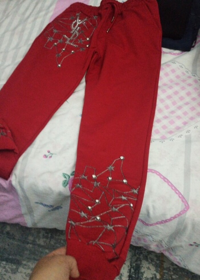 Taşlı kadın eşofman altı - Görsel 5