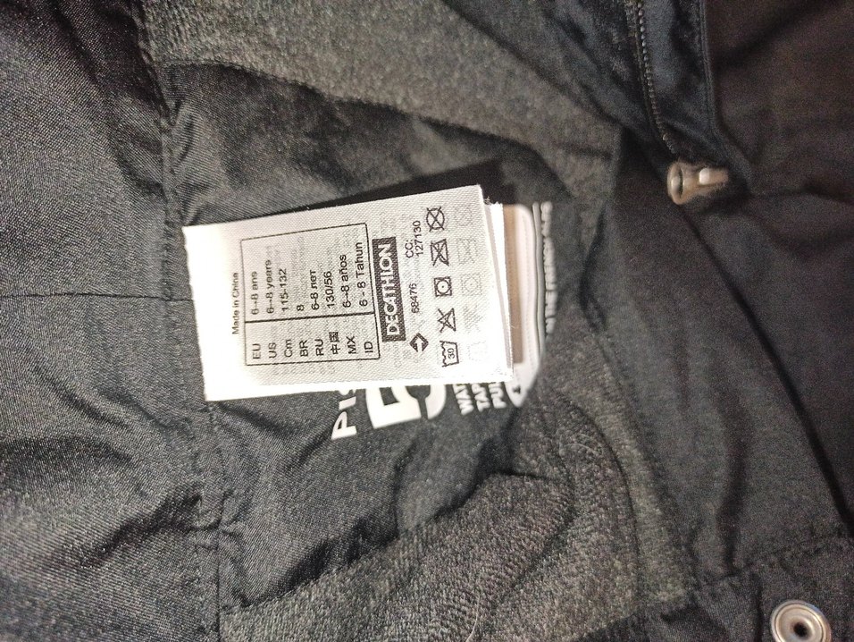 8-9 yaş Erkek Çocuk Siyah Fermuarlı Kayak Pantolonu tulumu - Görsel 3