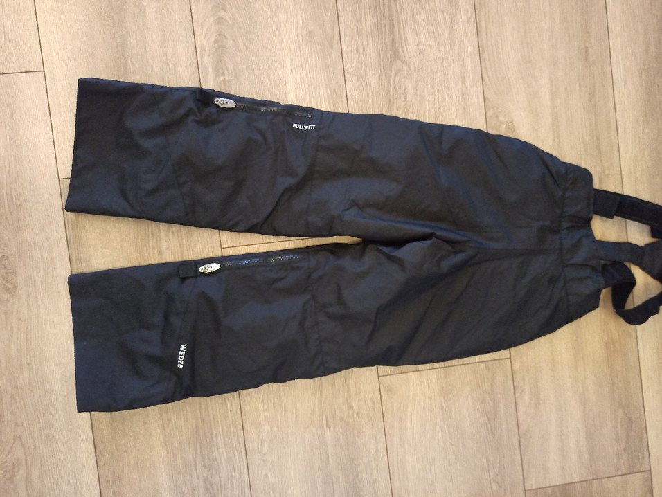 8-9 yaş Erkek Çocuk Siyah Fermuarlı Kayak Pantolonu tulumu - Görsel 4