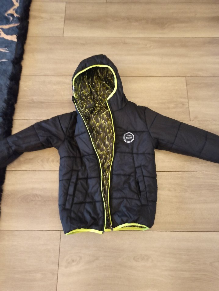 Sarı Koyu Renkli Fermuarlı Erkek Çocuk Mont - Görsel 4