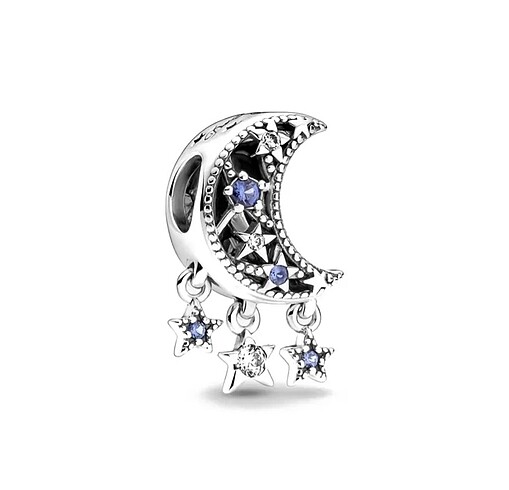 Yıldızlı hilal ay Pandora charm