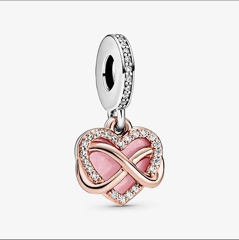 Pandora sonsuzluk kalp rose gold charm
