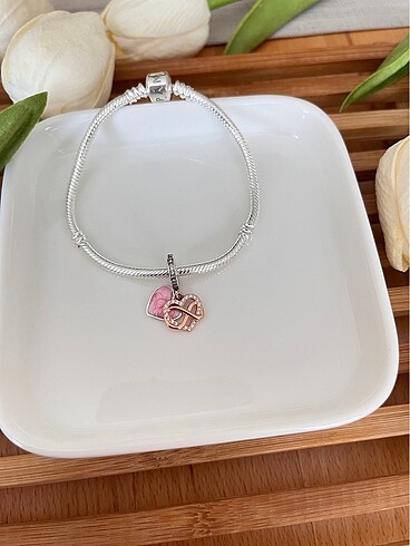  Beden çeşitli Renk Pandora sonsuzluk kalp rose gold charm